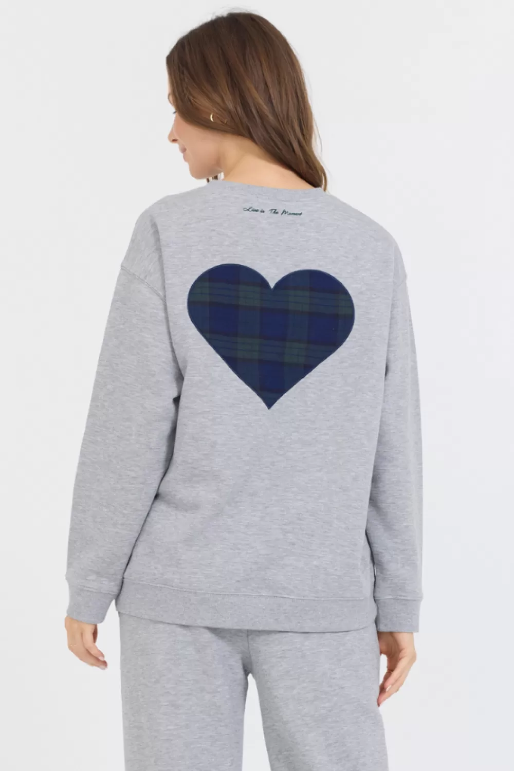 Vintage Havana Heather Grey Essential Fleece Crew W/ Self Love Club Crewneck