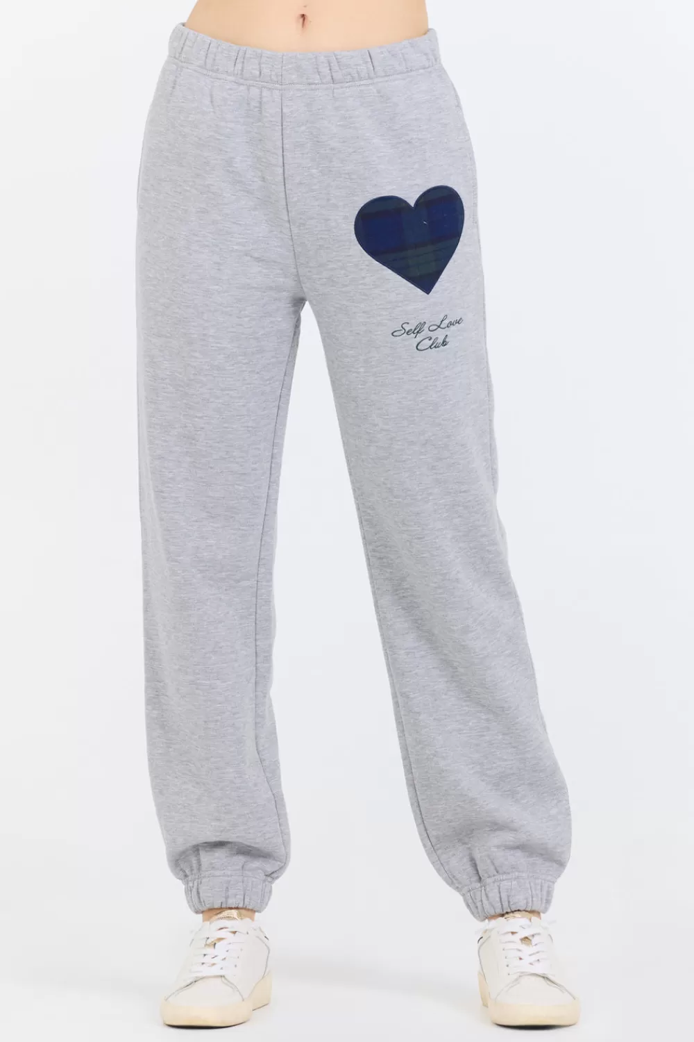 Vintage Havana Heather Grey Essential Fleece Jogger W/ Self Love Club Jogger