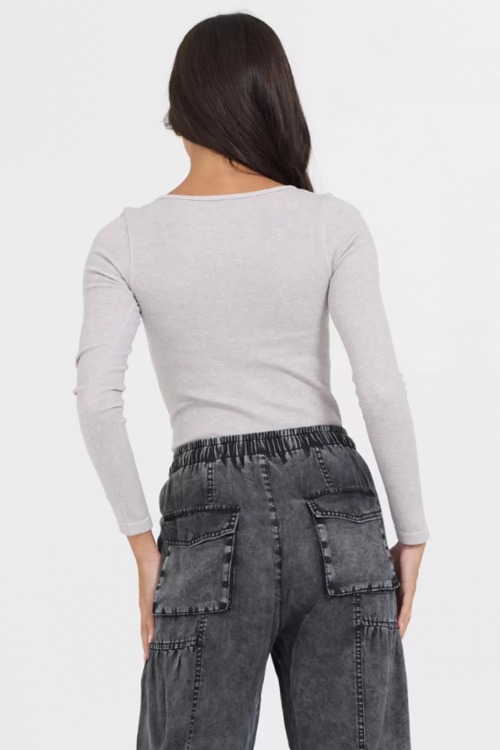 Vintage Havana Heather Grey Seamless Long Sleeve Tee