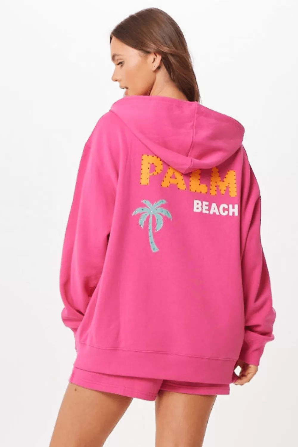 Vintage Havana Hot Pink Palm Beach Jet Setter Surf Wash Zip Up