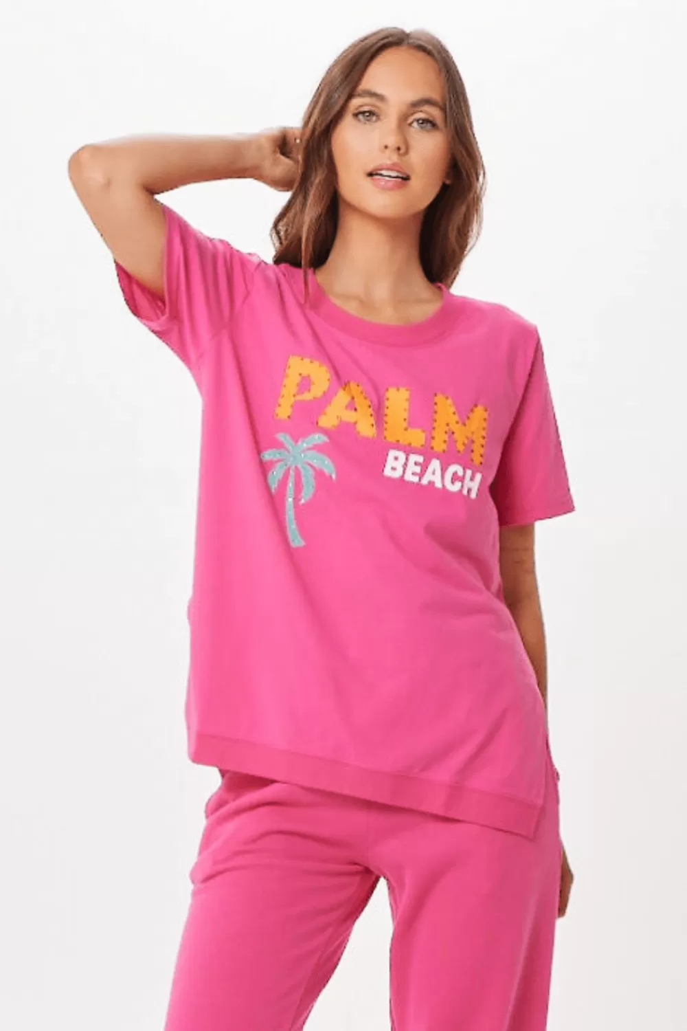 Vintage Havana Hot Pink Palm Beach Jet Setter T-Shirt