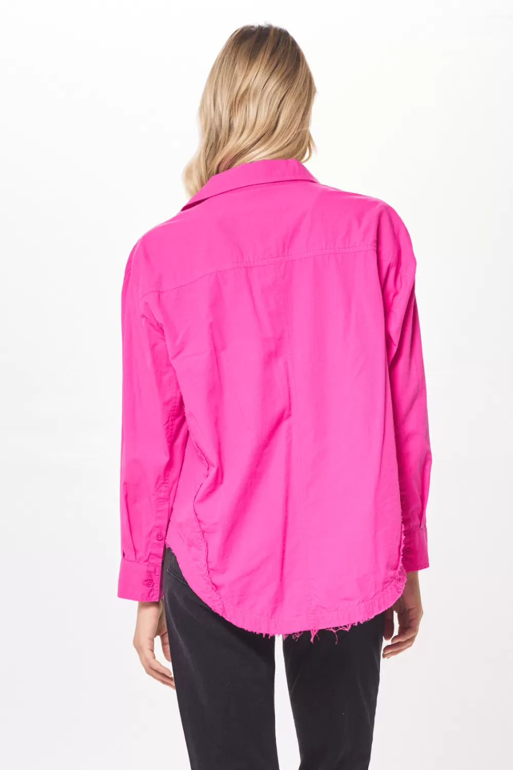 Vintage Havana Hot Pink Poplin Button Up Shirting