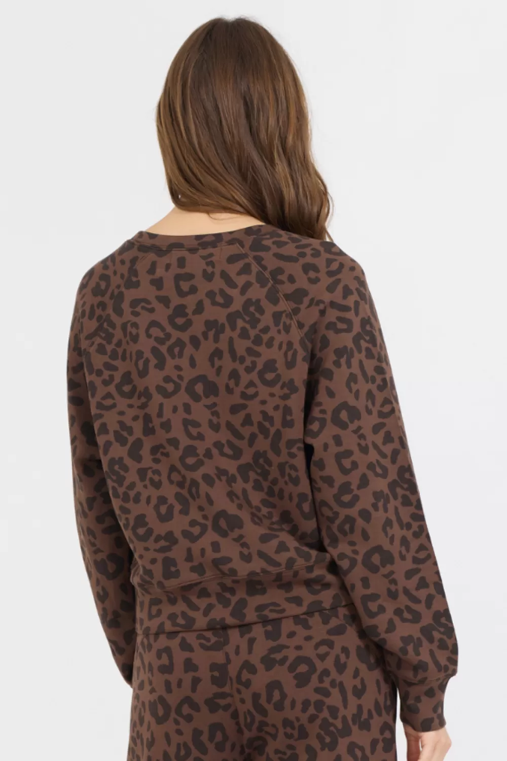 Vintage Havana Leopard Printed Cloud Fleece Crewneck