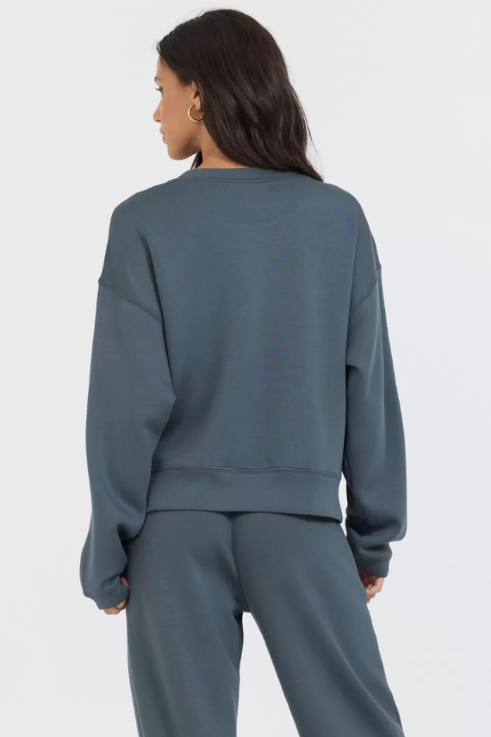 Vintage Havana Mountain Grey/Black Colorblock Insert Cloud Fleece Crew