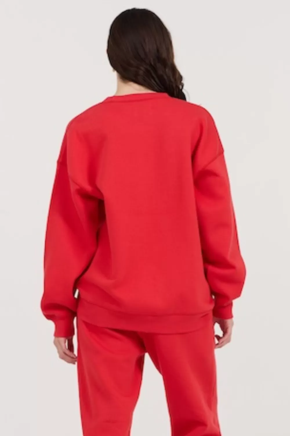Vintage Havana Red/ Black/ Light Grey Garment Dye Crew W/ Screen Print