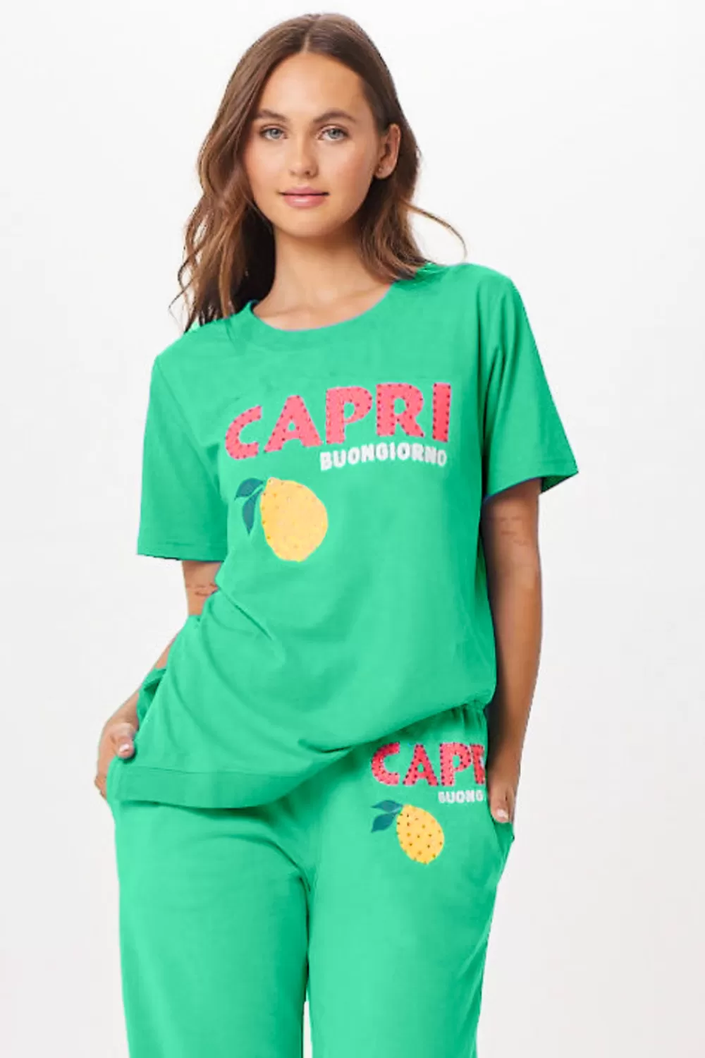 Vintage Havana Surf Green Capri Jet Setter T-Shirt